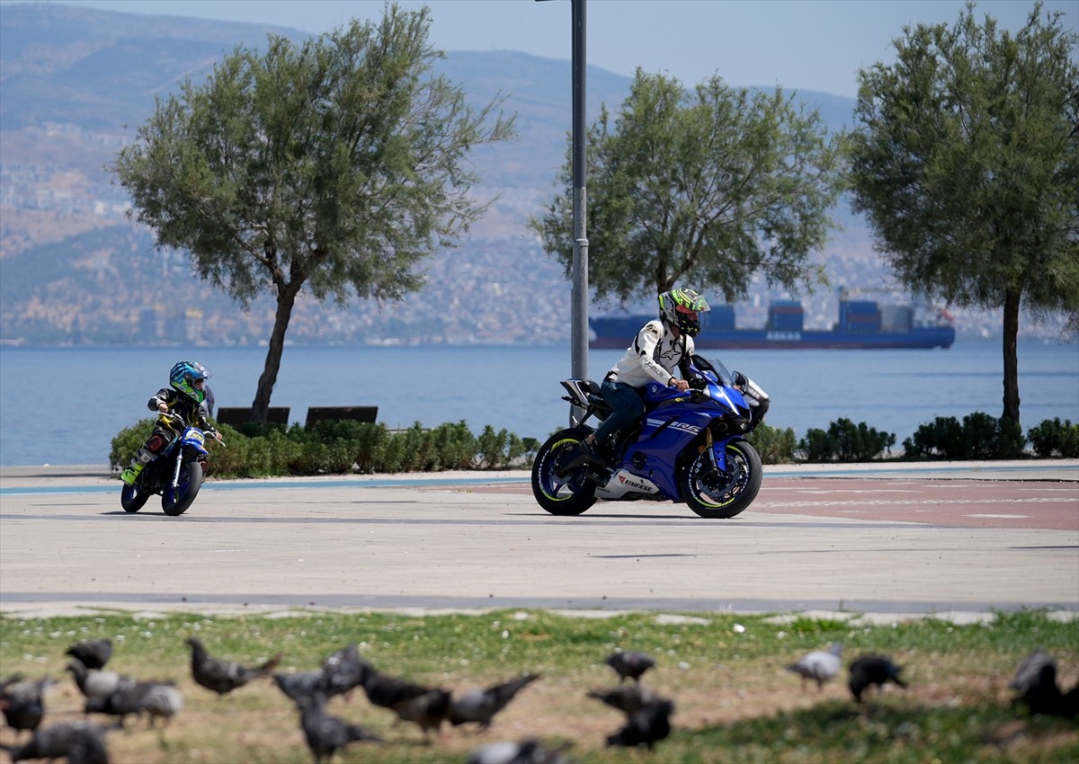 Motosiklet üzerinde henüz 5 yaşında 2 kupa ve bir madalya kazanan Atlas Pars Pehlivan, milli...