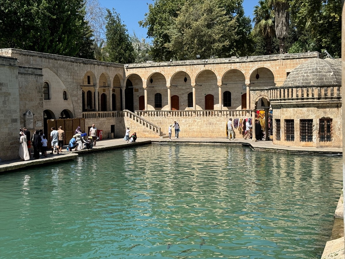 Şanlıurfa'da sıcak hava etkili oldu. Kentte vatandaşlar, parklarda ve Balıklıgöl Yerleşkesi'ndeki...