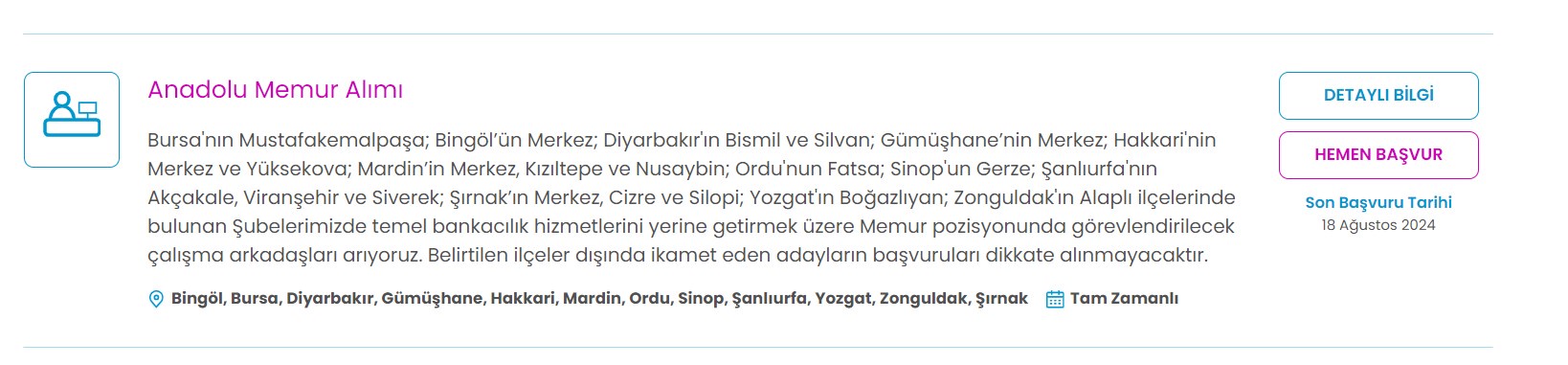 39.600 TL maaş ile 12 ilde yeni memur alımı başladı! O illerde yaşayanlara bankada memuriyet şansı