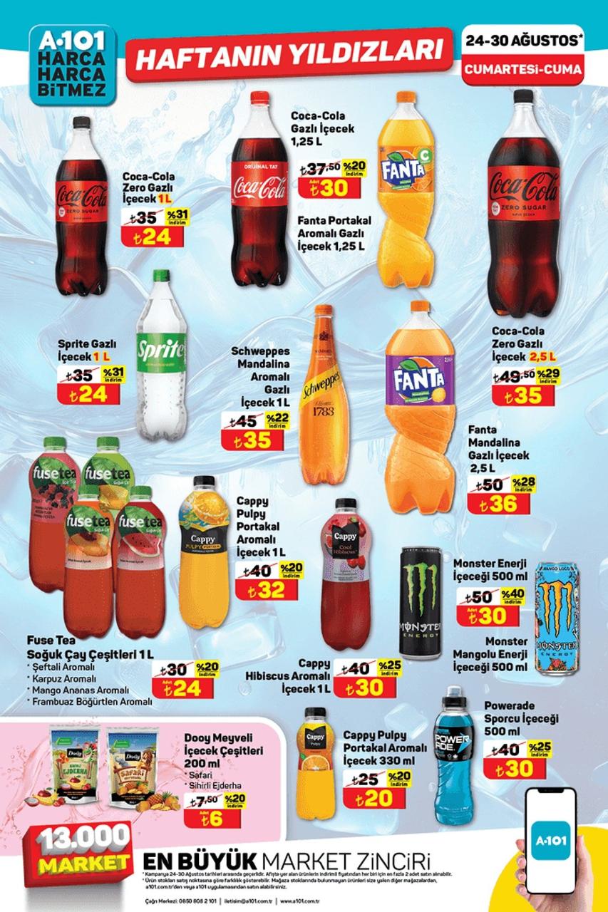 A101 24-30 Ağustos 2024 Aktüel Kataloğu Yayımlandı: Bingo bulaşık makinesi kapsülü 299 TL yerine 149 TL’ye. Torku Fındık Kreması, 209 TL’den 119'ye düştü