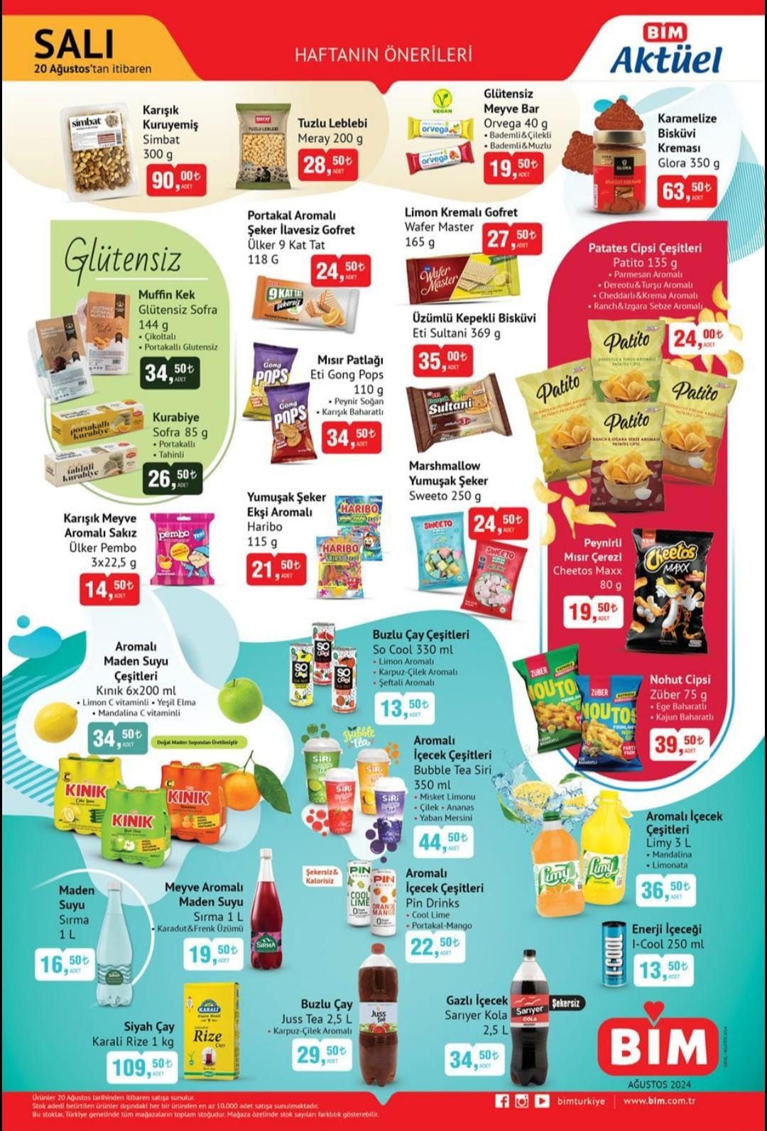 BİM 20 Ağustos indirimli ürünler kataloğu dolu dolu: Süt, gıda ve içecek ürünlerinde büyük indirim