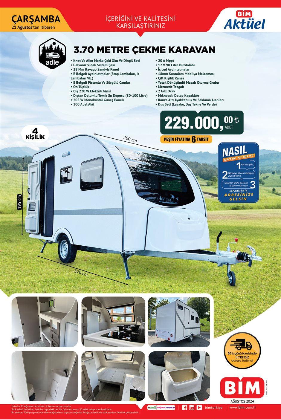 Bim 21 Ağustos 2024 Aktüel Ürünler Kataloğu: Çekme Karavan ve Yataklarda Büyük İndirimler!