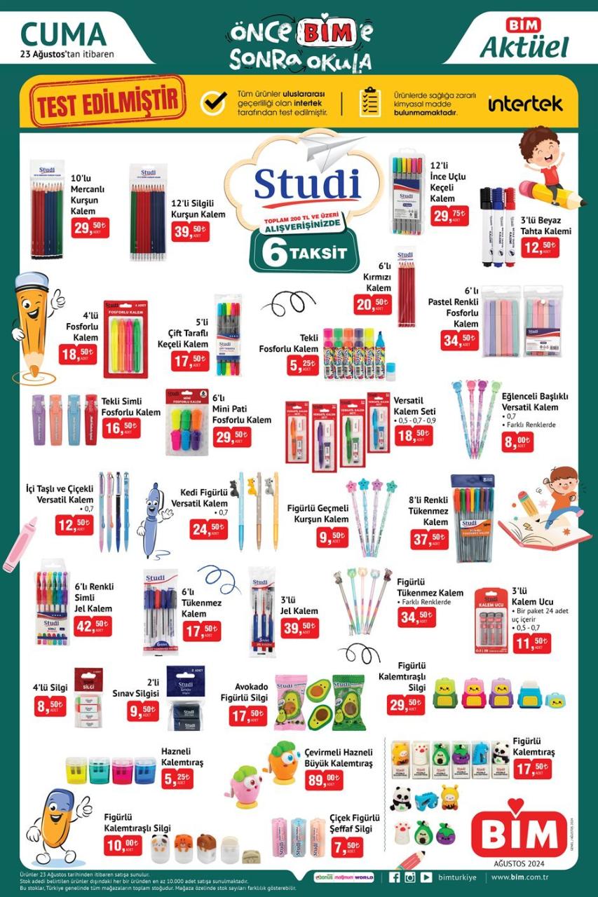 BİM 23-29 Ağustos 2024 Aktüel Kataloğu Yayımlandı: Okul Sezonu İçin Büyük İndirimler Başladı! Önce BİM'e Sonra Okula