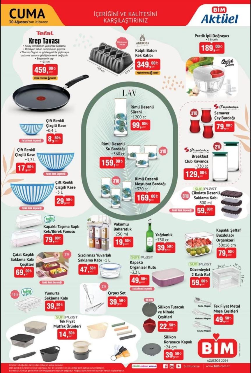 BİM 30 Ağustos 2024 Kataloğunda Büyük İndirimler! Akıllı TV, Laptop, Mutfak Ürünleri ve Daha Fazlası Sizleri Bekliyor