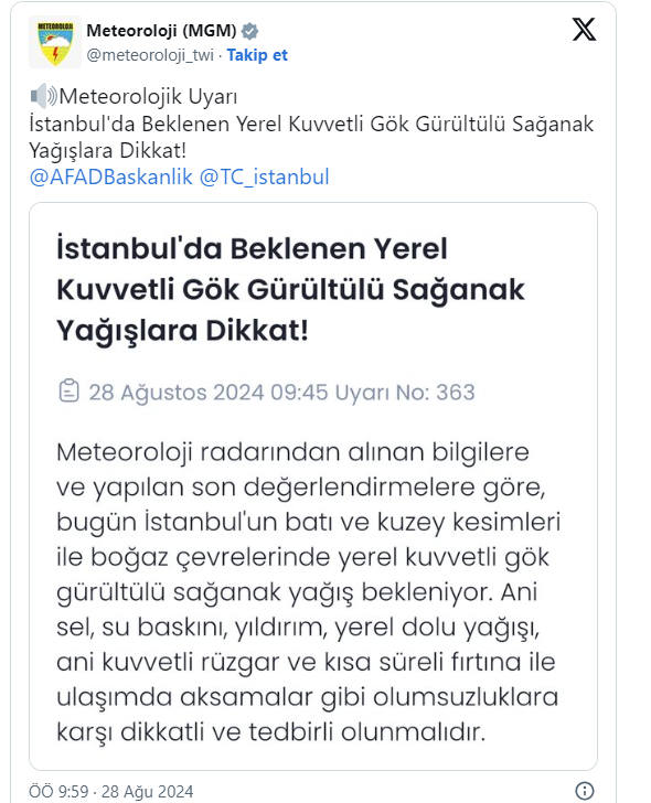 İstanbul'da yaşayanlar dikkat! Uyarılar peş peşe geldi