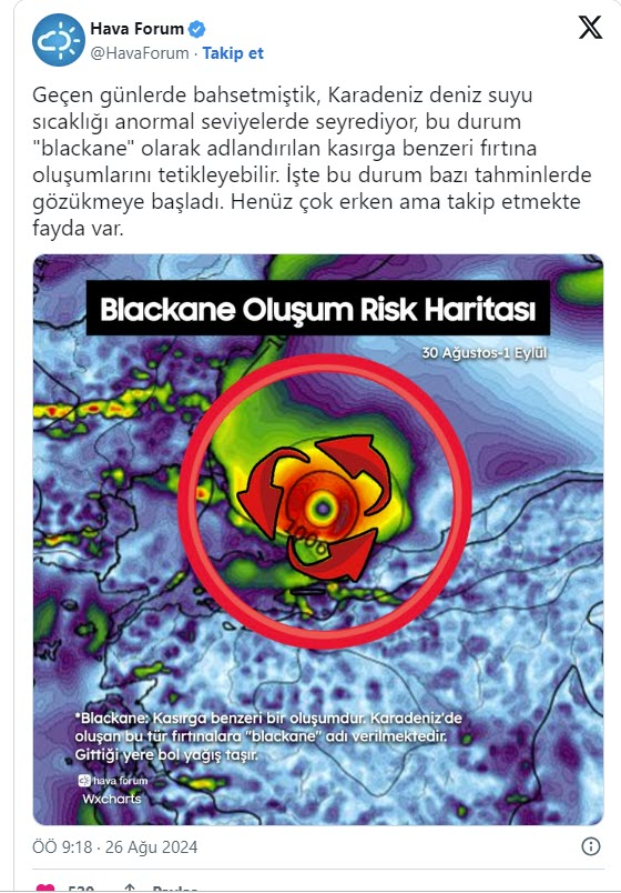 İstanbul, Kocaeli, Sakarya, Düzce, Bolu, Zonguldak, Bartın, Trabzon için Tehlike alarmı az önce geldi