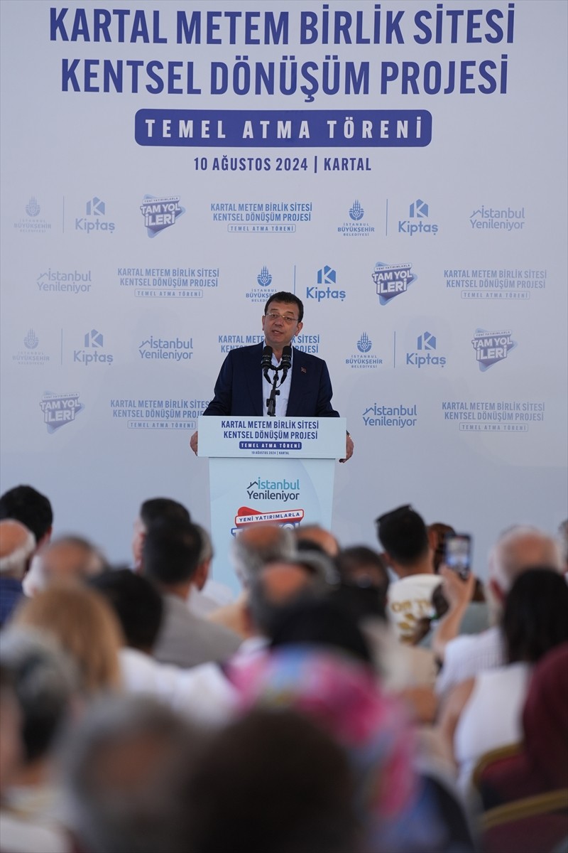 KİPTAŞ tarafından kentsel dönüşüm süreci başlatılan Kartal Metem Birlik Sitesi'nin temel atma...