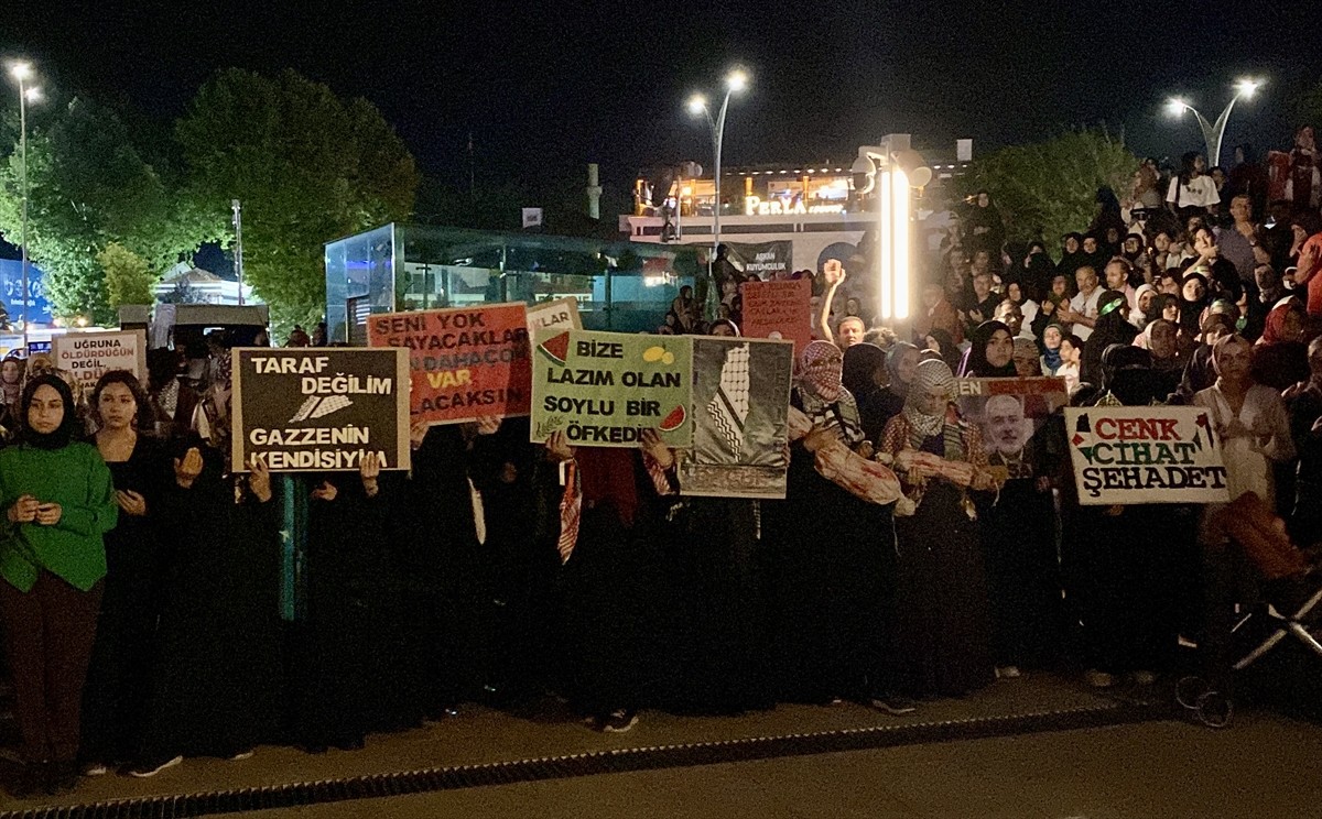 Kırşehir'de, Hamas Siyasi Büro Başkanı İsmail Heniyye'nin Tahran'da suikasta uğraması ve İsrail'in...