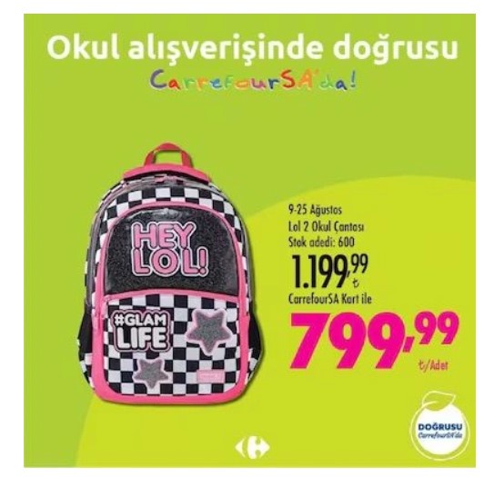 Okul alışverişlerinize yüzde 40’lık destek! Hemen gidin 10 güne kampanya bitecek