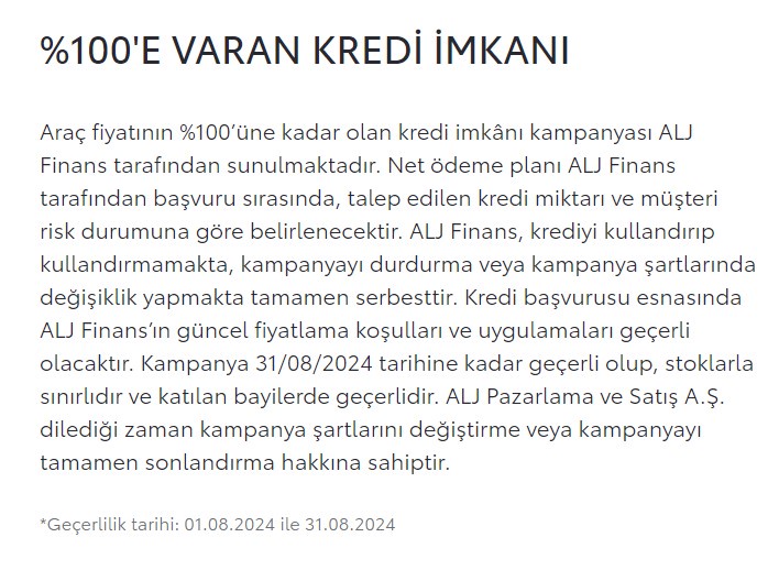 Sadece 10.000 TL ödeyene, aracın tamamına kredi! Yüzde 50’ler 70’ler devri kapandı