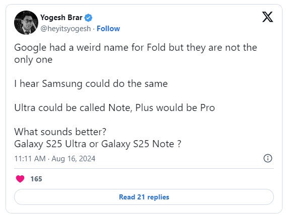Samsung Galaxy S25 Serisinde Büyük Değişiklik: Ultra ve Plus İsimleri Kalkıyor!