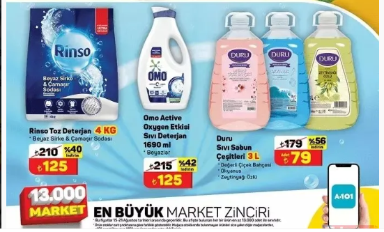 Sıvı sabun, sıvı deterjan, toz deterjanda yüzde 56 indirim! O markete bugün gitmeyen çok şey kaçıracak