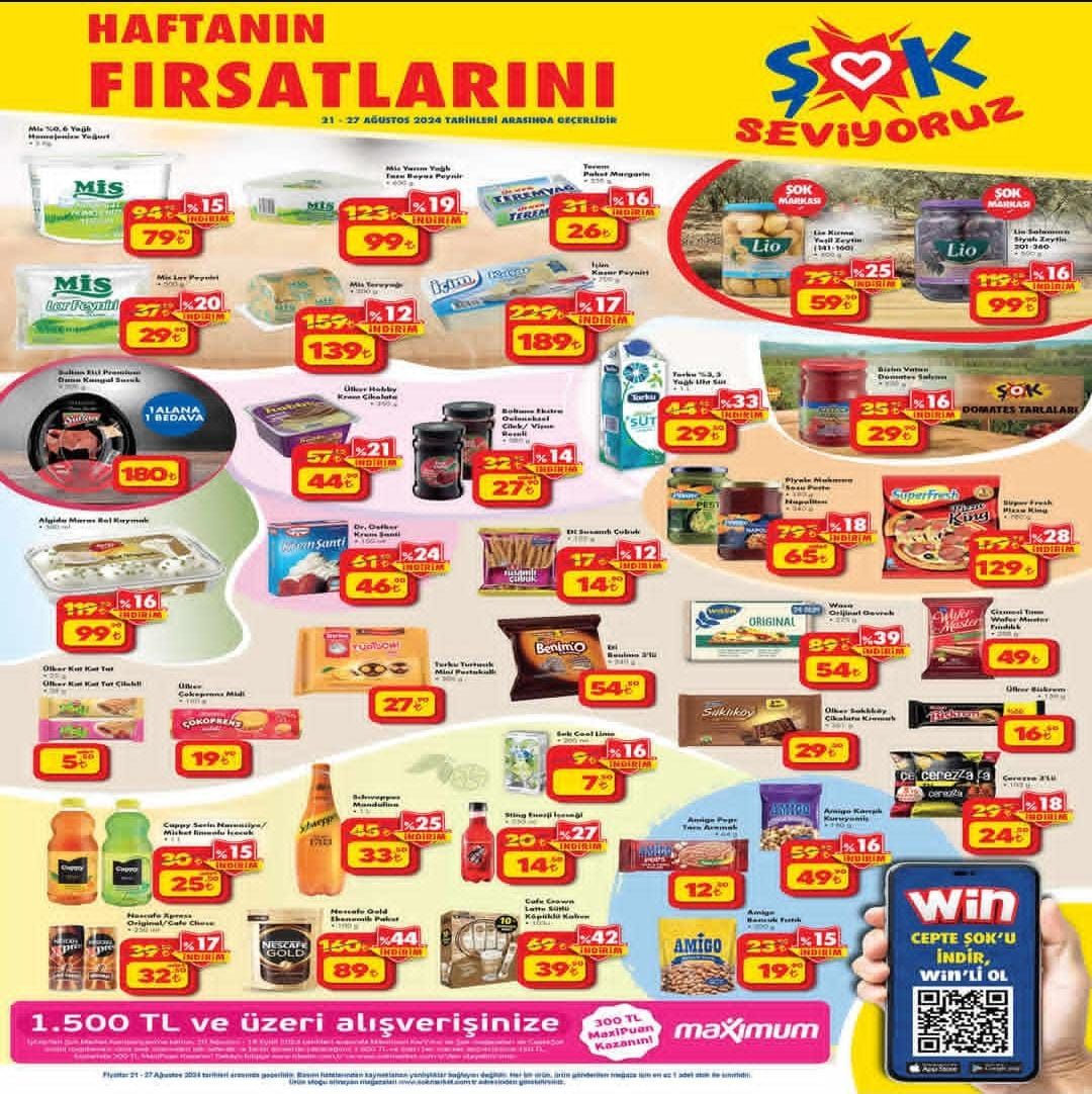 Şok Market'te 21-27 Ağustos'ta Fairy Bulaşık Makinesi Tableti, Omo 9 kg'luk Tursil, Peros Sıvı Deterjan'da Yüzde 50'ye Varan İndirim