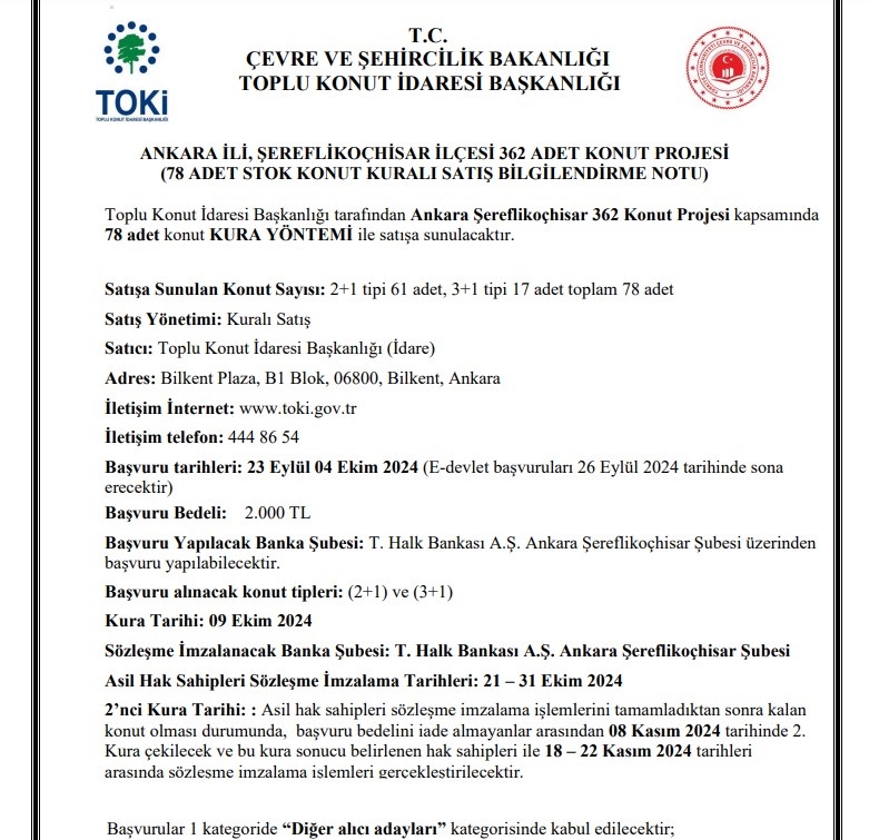 9 Ekim’de dev fırsat! Ayda 9.000 TL ödeyebilirim diyen TOKİ’den ev alacak  