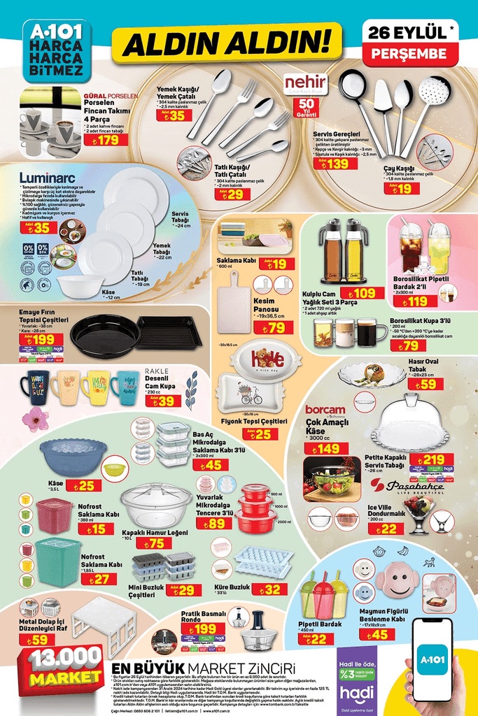 A101 26 Eylül 2024 Aktüel Ürünler Kataloğu Yayınlandı: Tiny House’dan Elektrikli Bisiklete, Akıllı Telefondan Tuvalet Kağıdına Kadar Birçok Ürün İndirimde