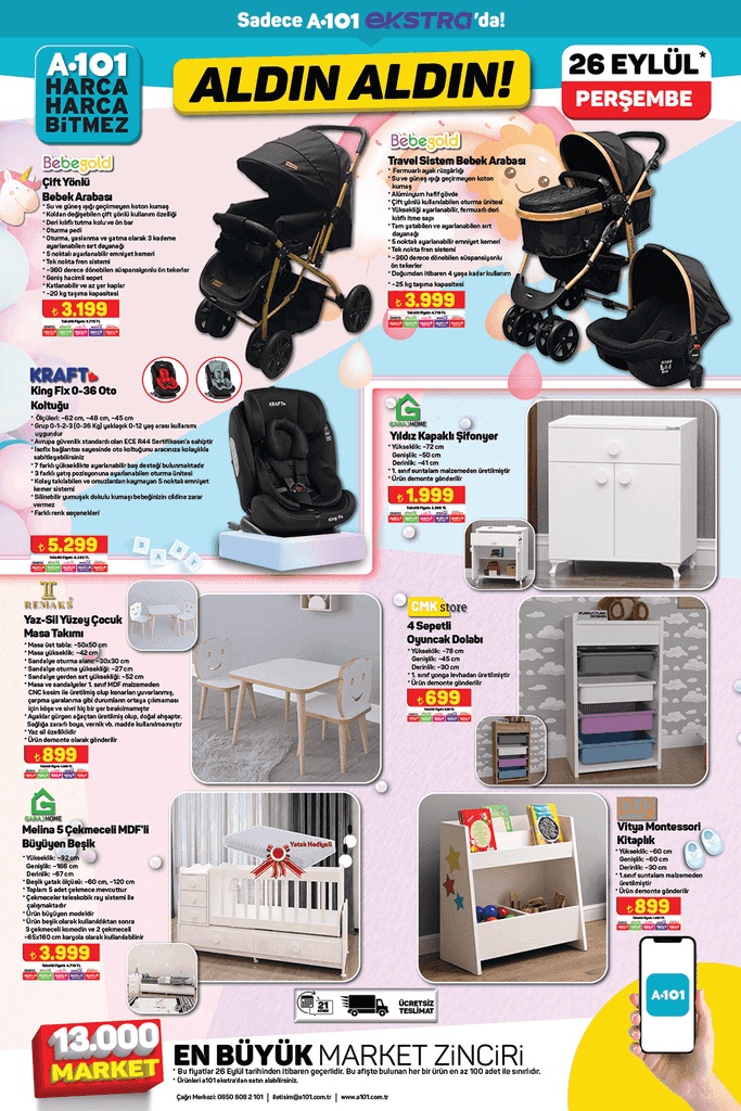 A101 26 Eylül 2024 Aktüel Ürünler Kataloğu Yayınlandı: Tiny House’dan Elektrikli Bisiklete, Akıllı Telefondan Tuvalet Kağıdına Kadar Birçok Ürün İndirimde