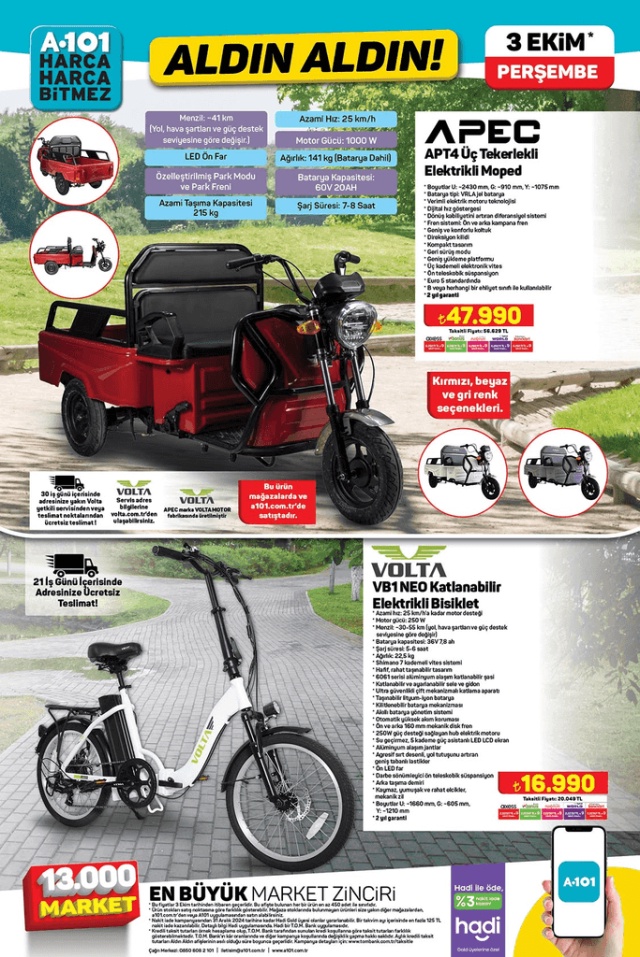 A101 3 Ekim 2024 Aktüel Ürün Kataloğu Yayında! Elektronikten Ev Eşyalarına Kaçırılmayacak Büyük İndirimler Sizleri Bekliyor