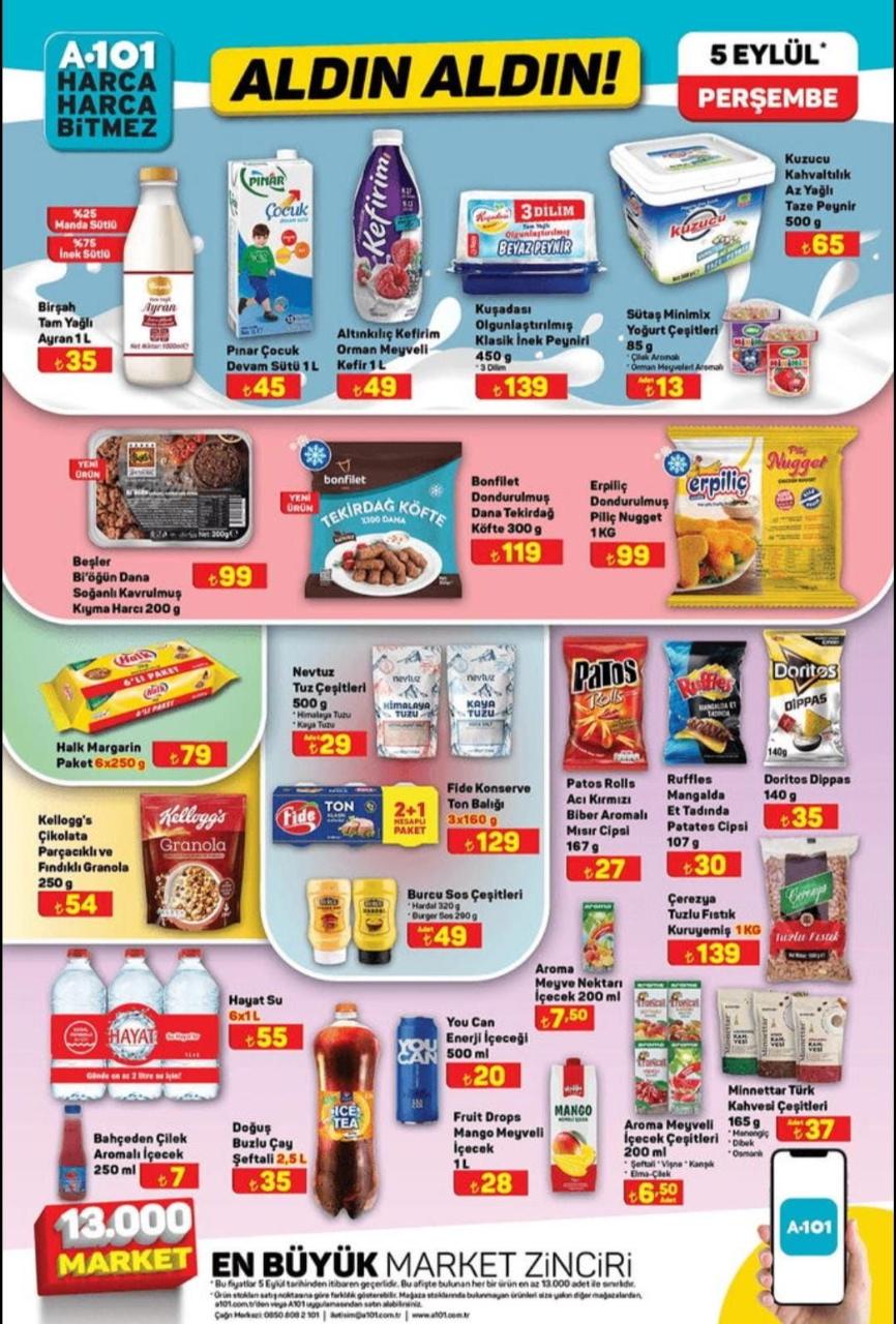 A101 5-11 Eylül 2024 Kataloğu Yayımlandı! Süpürge, Yatak, Bebek Bezi, Un, Şeker, TV, Bisiklet, Tava ve Yüzlerce Ürün Çok Uyguna A101'de