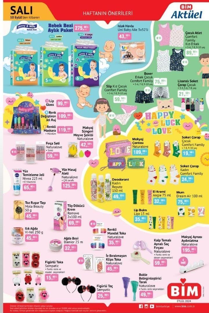 BİM 10 Eylül 2024 Salı aktüel ürünler kataloğu yayımlandıİ: İşte BİM'de 1 hafta geçerli olacak indirimli ürünler