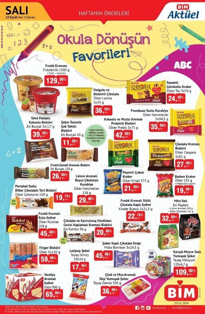 BİM 10 Eylül 2024 Salı aktüel ürünler kataloğu yayımlandıİ: İşte BİM'de 1 hafta geçerli olacak indirimli ürünler