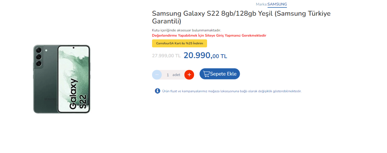 CarrefourSA’dan Dev Samsung Kampanyası: Galaxy Sxx Serisi Modelinde 7 Bin TL İndirim Fırsatı!