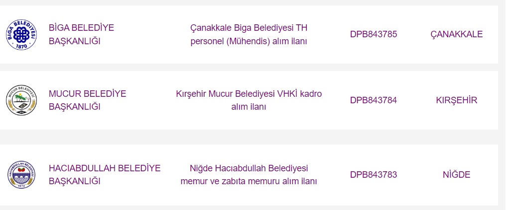 Bu 3 şehirde yaşayanlara müjde! KPSS 50- 65 ile memur alımı! Zabıta, mühendis, VHKİ alımları başladı  