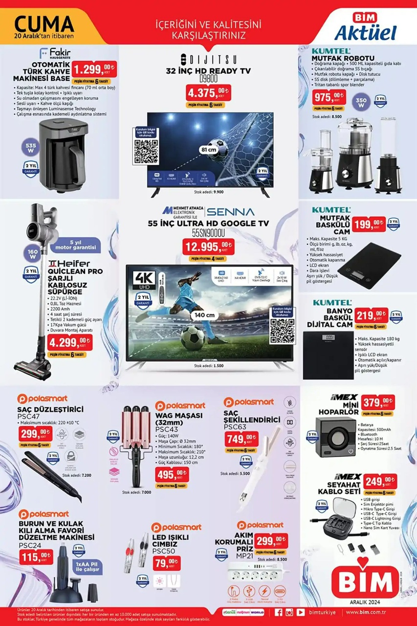 BİM 20 Aralık 2024 Aktüel Ürünler Kataloğu ile Avantajlı Yılbaşı İndirimleri Sizi Bekliyor