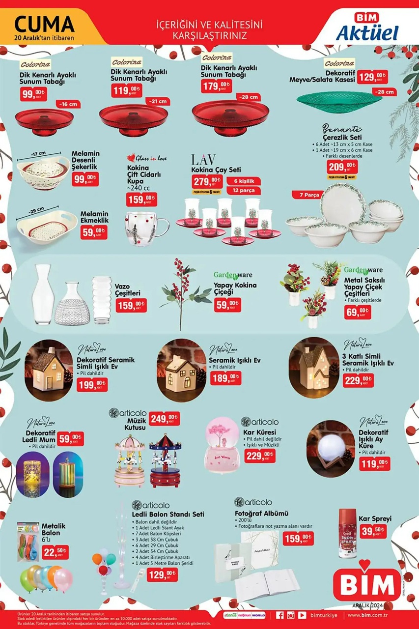 BİM 20 Aralık 2024 Aktüel Ürünler Kataloğu ile Avantajlı Yılbaşı İndirimleri Sizi Bekliyor