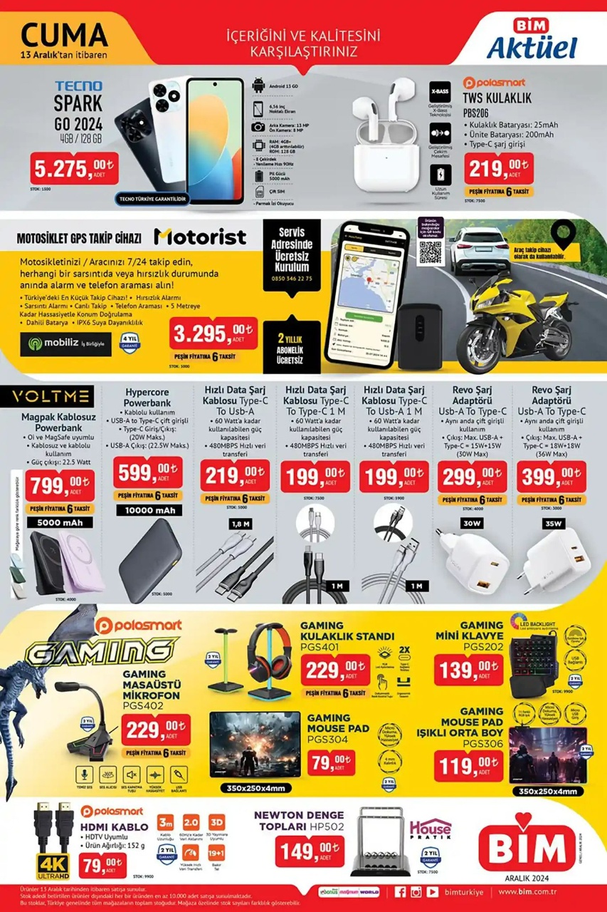 BİM Aralık Fırsatları: Elektronikten Ev Eşyalarına Kaçırılmayacak Fırsatlar!