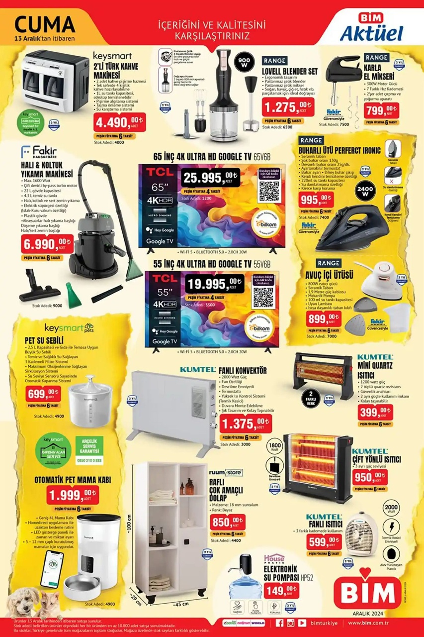 BİM Aralık Fırsatları: Elektronikten Ev Eşyalarına Kaçırılmayacak Fırsatlar!