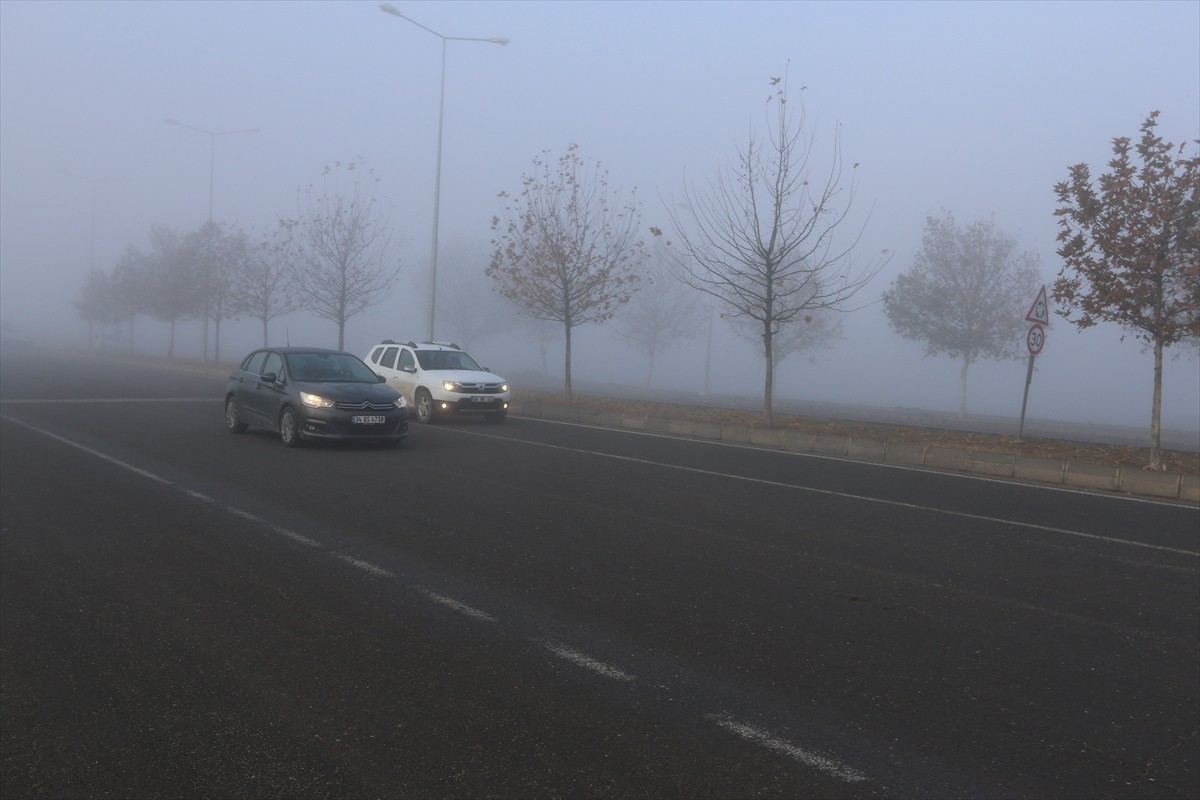 Diyarbakır'da etkili olan sis, görüş mesafesini düşürdü. Kentte sabah saatlerinden itibaren sis...