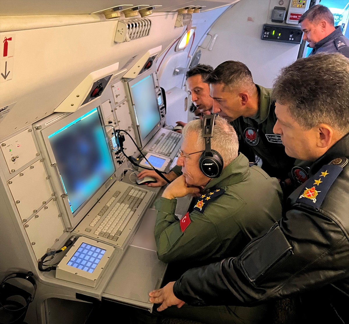 Hava Kuvvetleri Komutanı Orgeneral Ziya Cemal Kadıoğlu, Havadan İhbar Kontrol Uçağı ile uçuş...