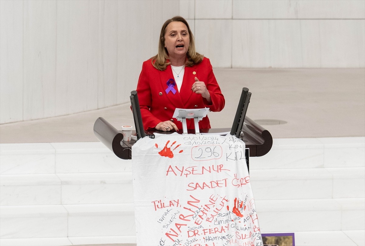 Meclis Başkanvekili Gülizar Biçer Karaca başkanlığında toplanan TBMM Genel Kurulu'nda, Aile ve...