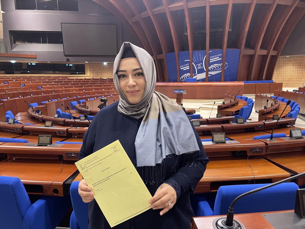 AK Parti İstanbul Milletvekili Sena Nur Çelik Kanat, Avrupa Konseyi Parlamenter Meclisi (AKPM)...