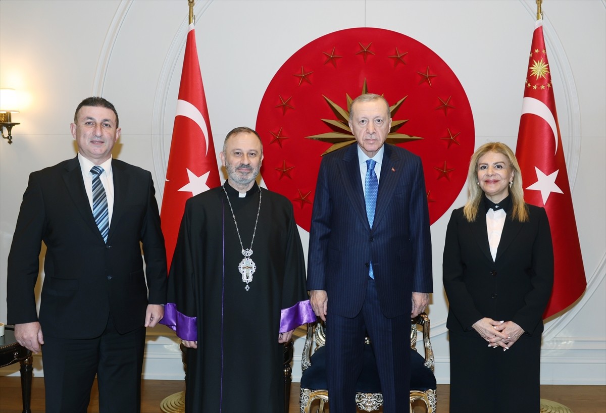 Cumhurbaşkanı Recep Tayyip Erdoğan, Türkiye Ermeni Katolik Cemaati Ruhani Reisi Vartan Kerabaydzar...