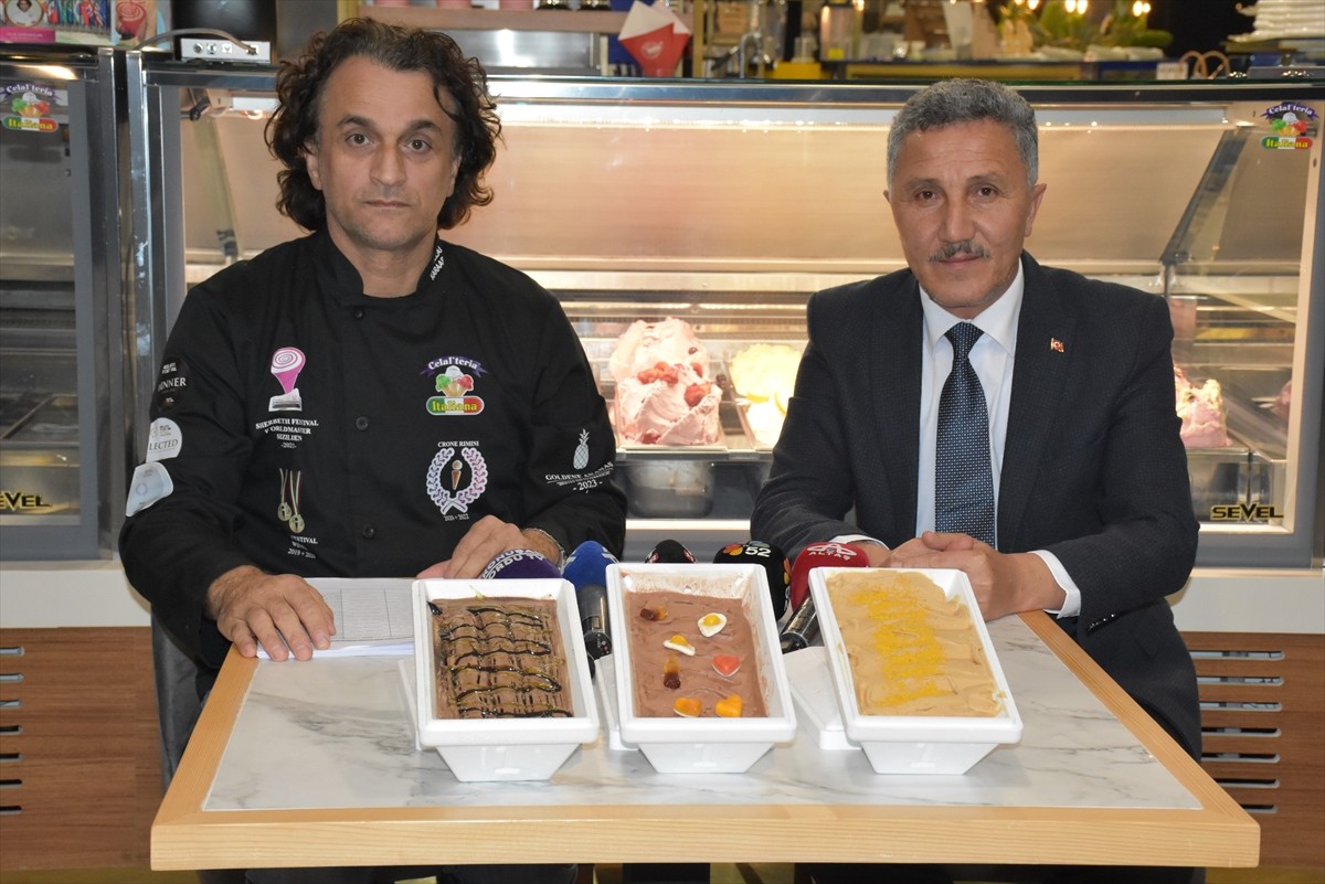 Ordu'da kar festivali kapsamında, 1111 çeşit ile "dünyanın en fazla çeşidi olan dondurması" rekor...