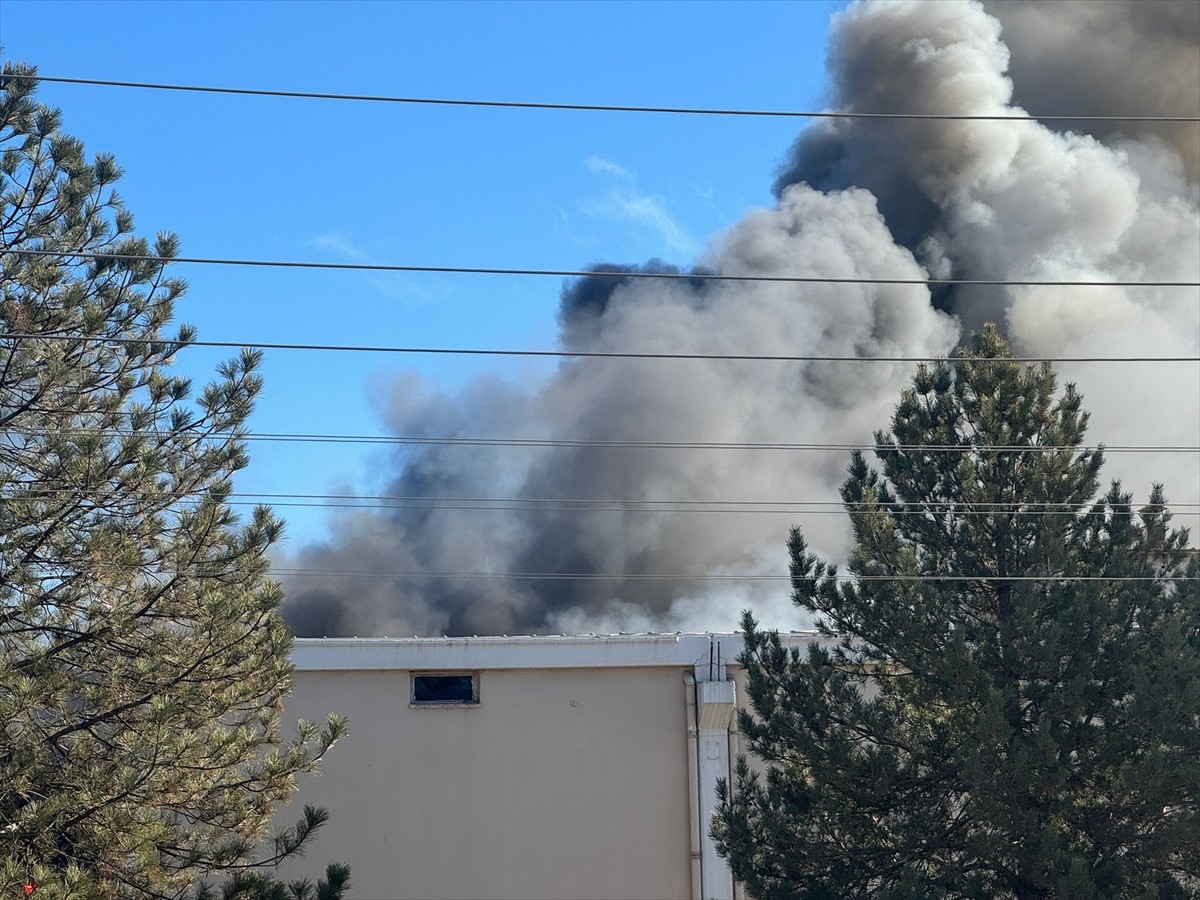 Şanlıurfa'da tekstil fabrikasında çıkan yangına, itfaiye ekipleri müdahalede bulunuyor. İhbar...