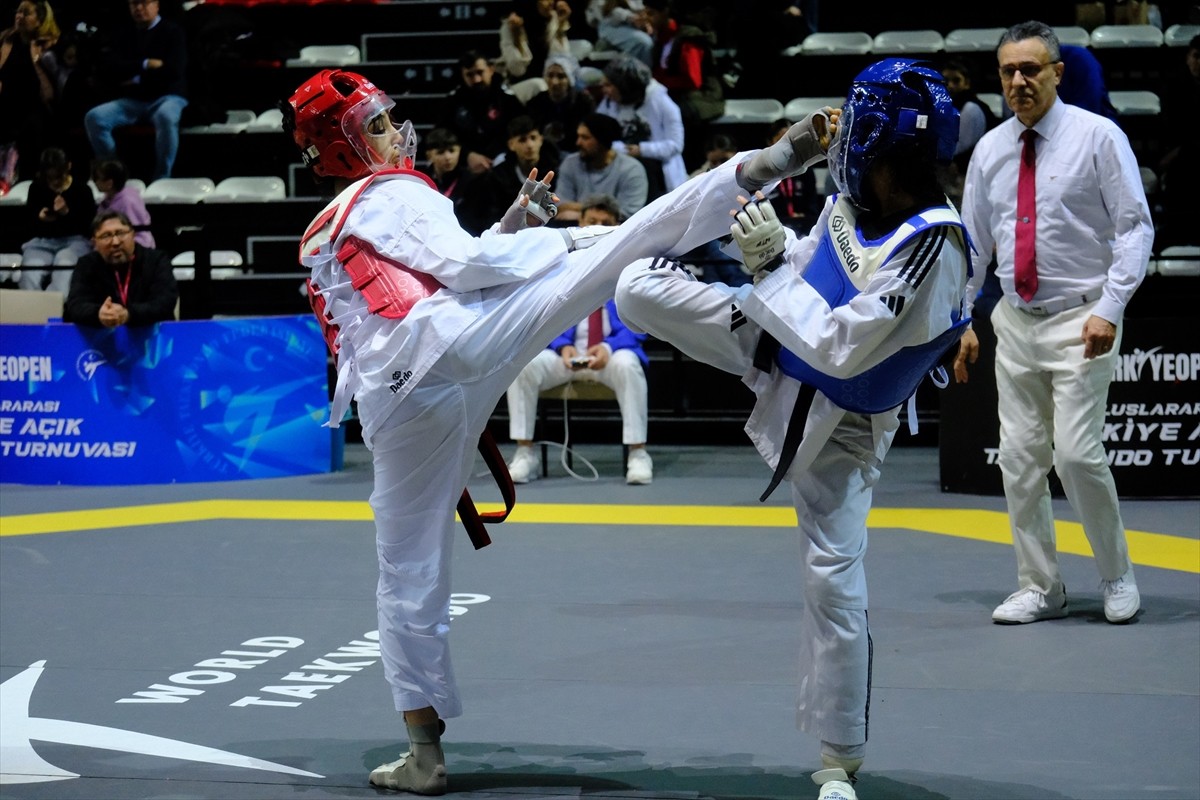 Antalya'da devam eden 12. Uluslararası Türkiye Açık Tekvando Turnuvası'nın (Türkiye Open 2025)...