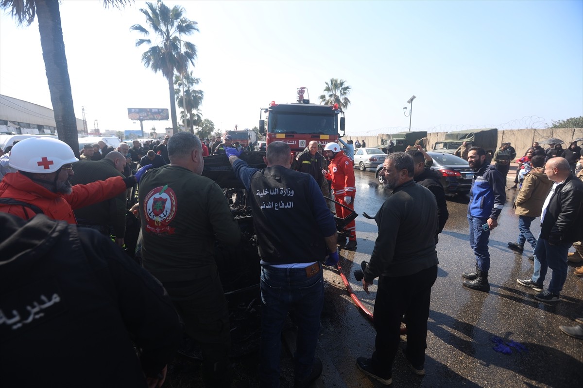 İsrail ordusuna ait bir insansız hava aracının (İHA) Lübnan'ın güneyindeki Sayda kentinin...