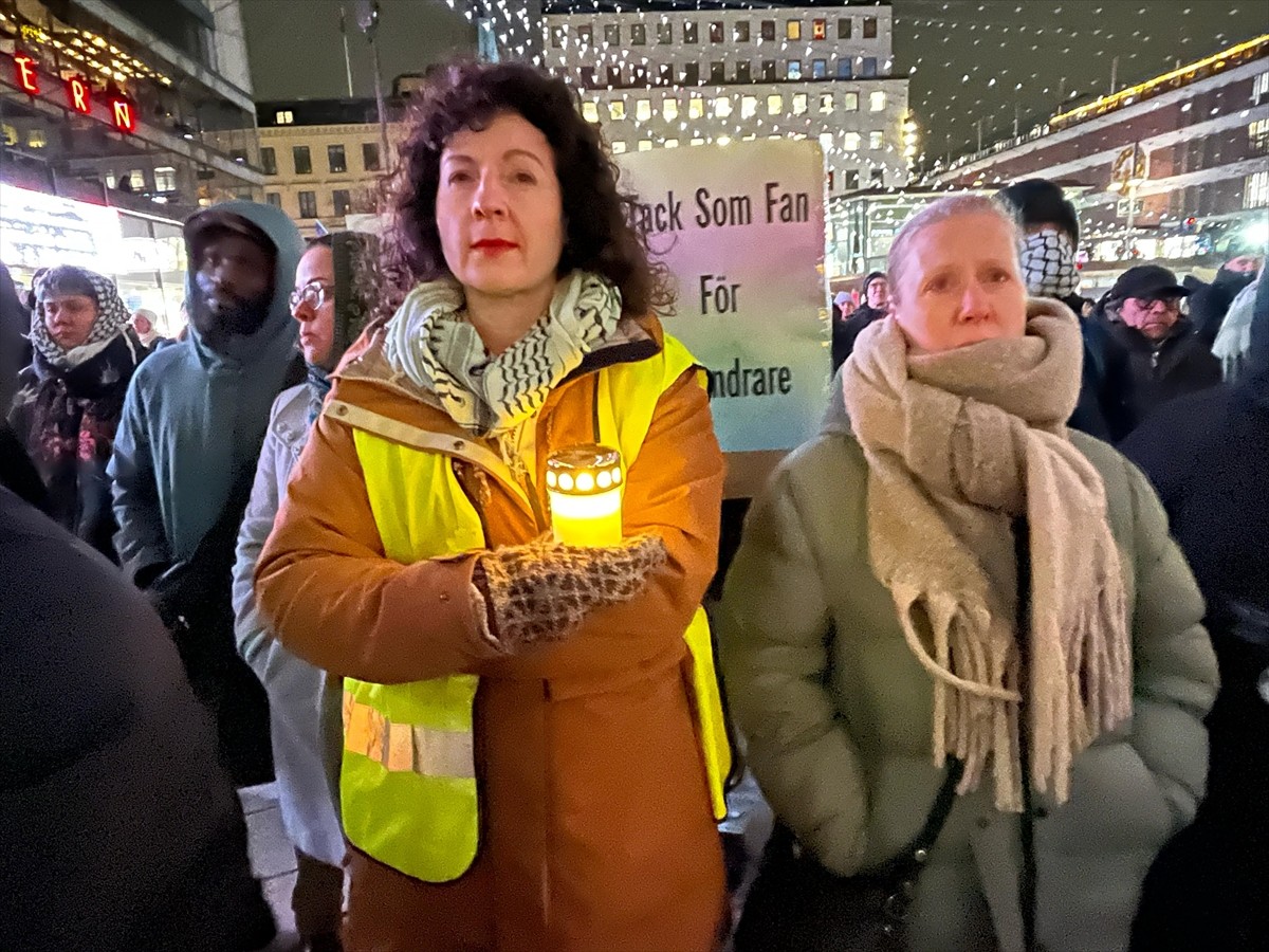 İsveç'in başkenti Stockholm'de, "Herkes İçin Adalet" derneğince Segel Torg Meydanı’nda düzenlenen...
