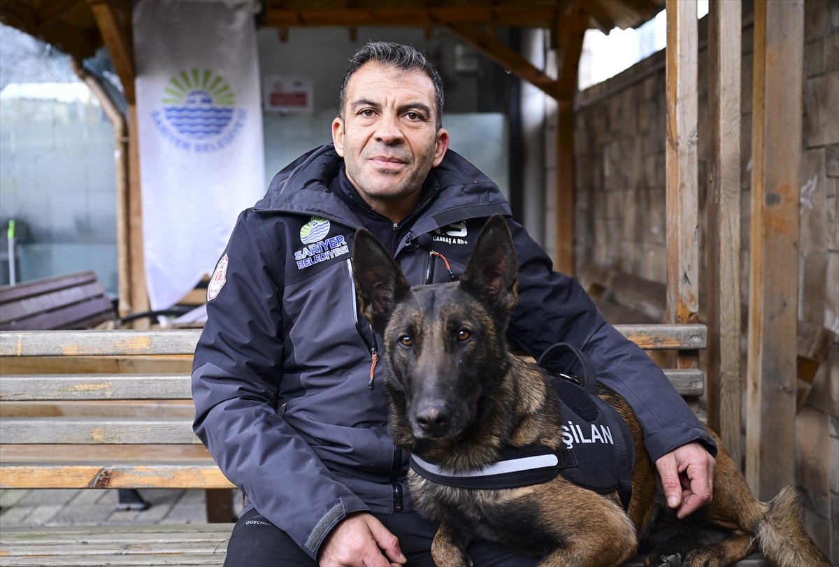 Kahramanmaraş merkezli depremlerde arama-kurtarma köpeği Şilan'ın verdiği tepkiyle afetin 67....