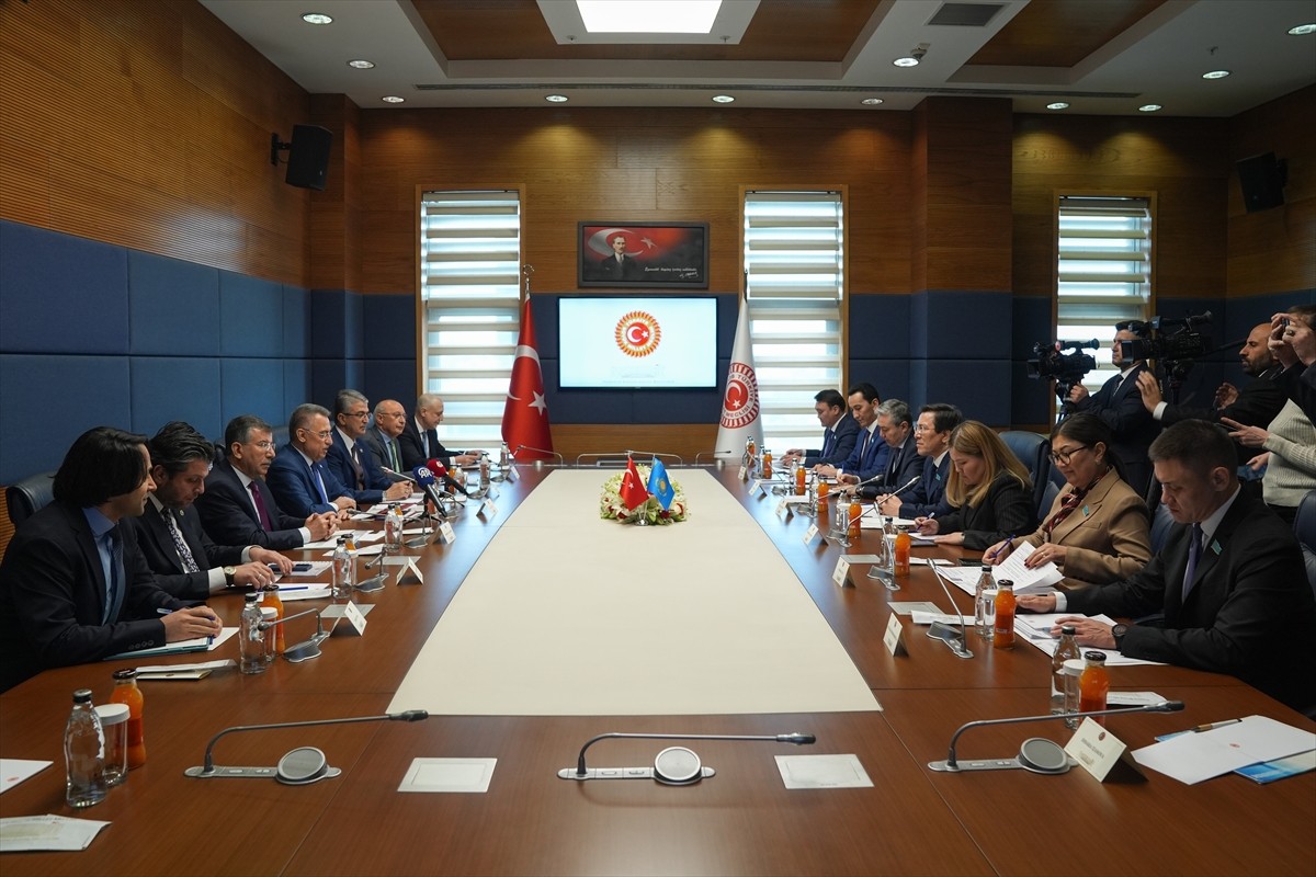 TBMM Dışişleri Komisyonu Başkanı Fuat Oktay (solda), Kazakistan-Türkiye Parlamentolar Arası...