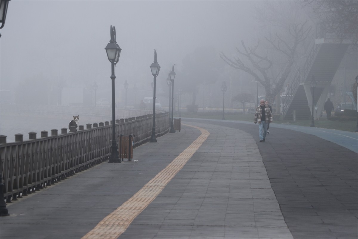 Tekirdağ'da yoğun sis nedeniyle görüş mesafesi yer yer 50 metreye kadar düştü. Sis, kenti Malkara...