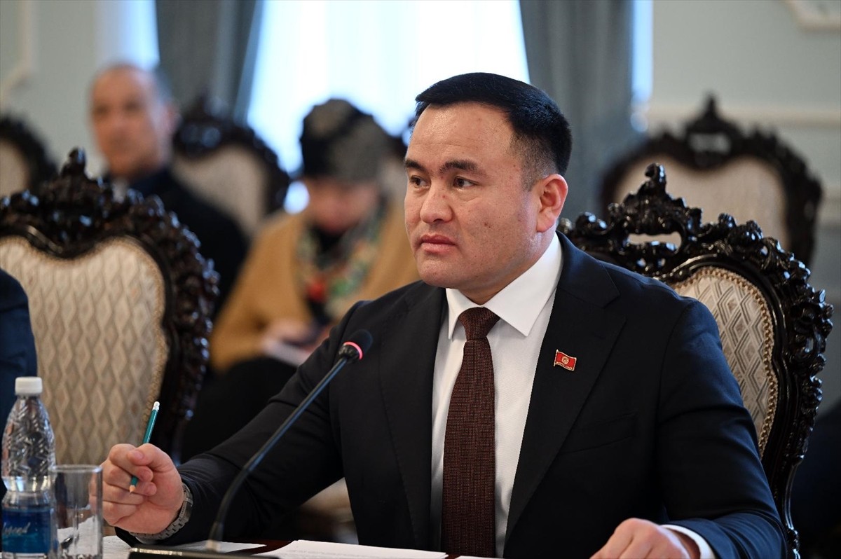 Türkiye-Kırgızistan Parlamentolar Arası Dostluk Grubu üyeleri, Kırgızistan'ın başkenti Bişkek'te...