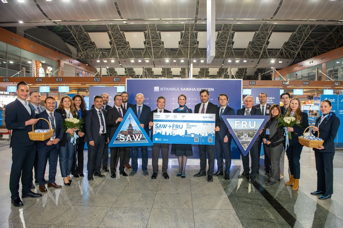 AJet, İstanbul Sabiha Gökçen Havalimanı'ndan Kırgızistan'ın başkenti Bişkek'e ilk uçuşunu...