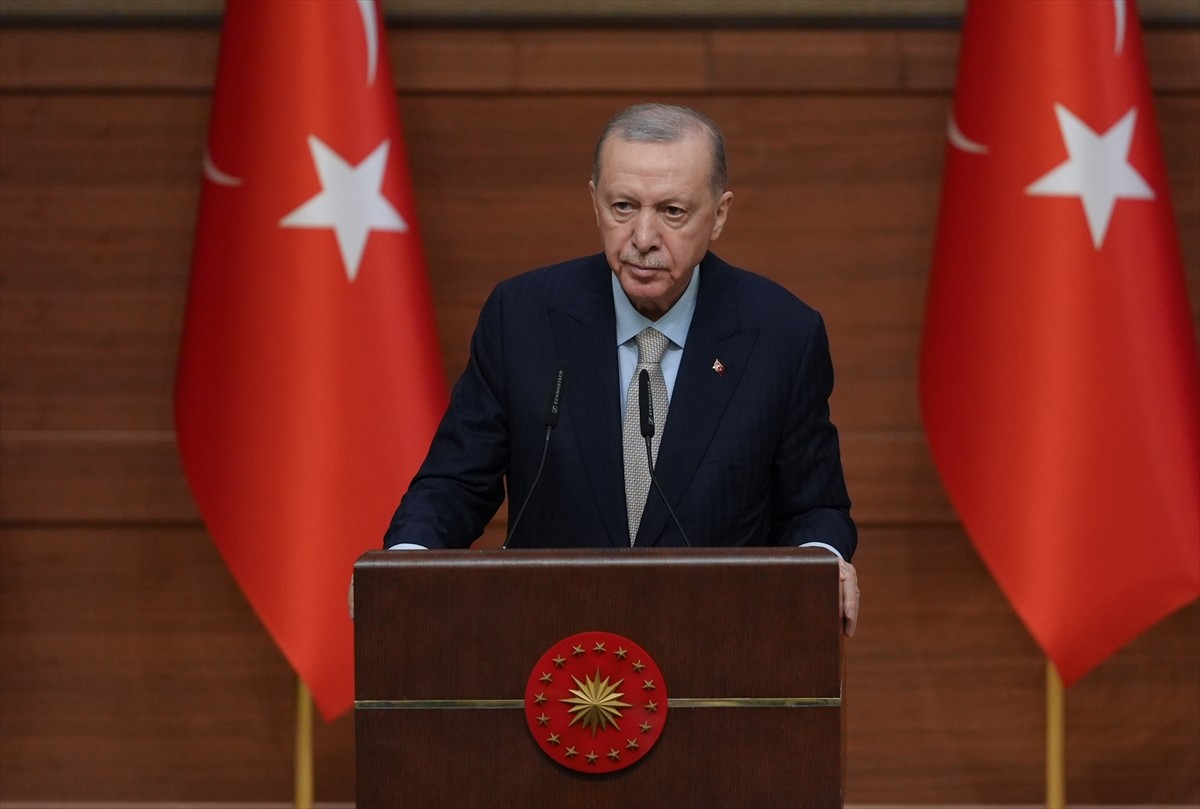 Cumhurbaşkanı Recep Tayyip Erdoğan, Cumhurbaşkanlığı Külliyesi'nde gerçekleştirilen 2030 Sanayi ve...