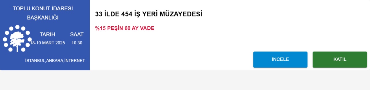 TOKİ'den 33 İldeki İşyeri Müzayedesi: Yatırım Fırsatları Kapıda!