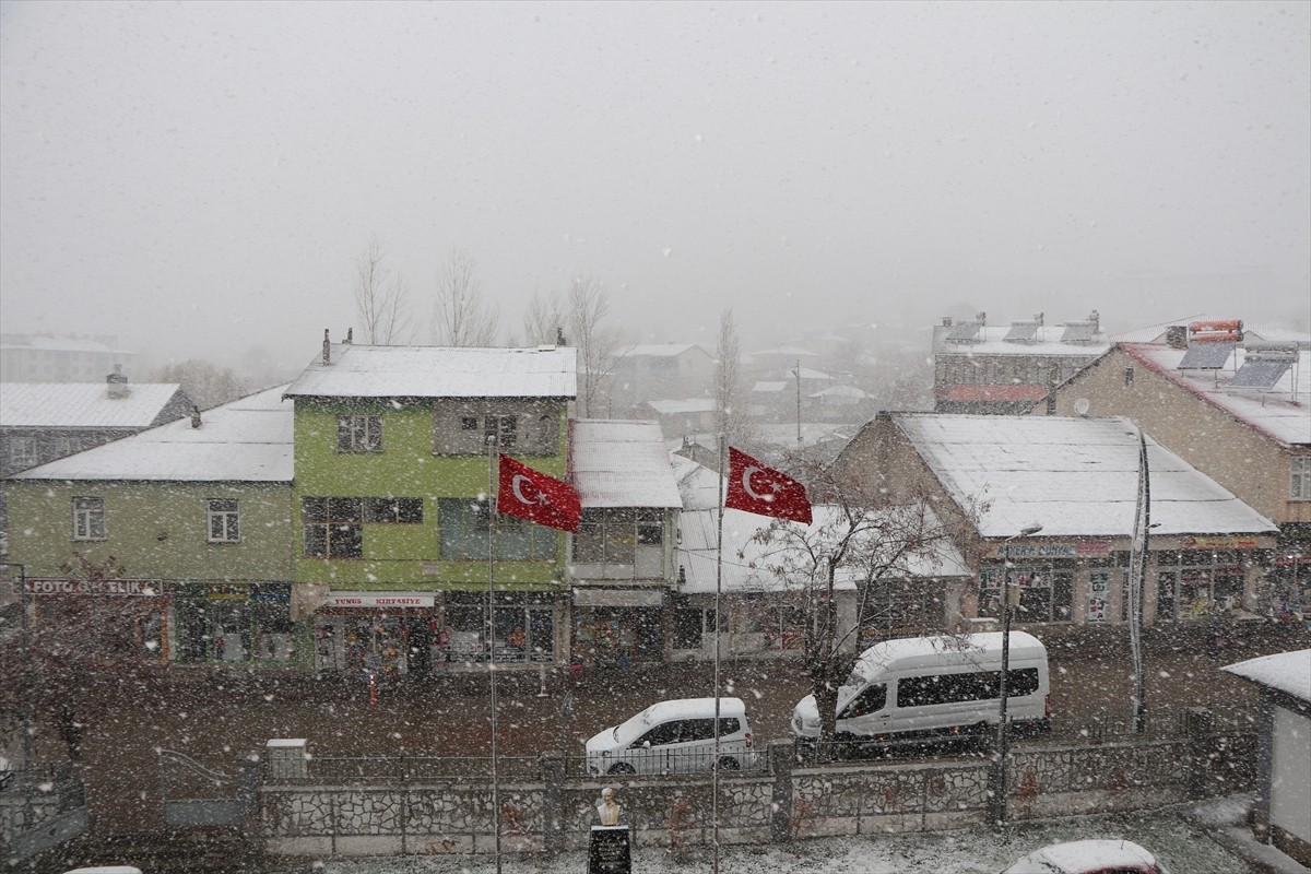 Bingöl'ün Karlıova ilçesinde kar yağışı etkili oldu.