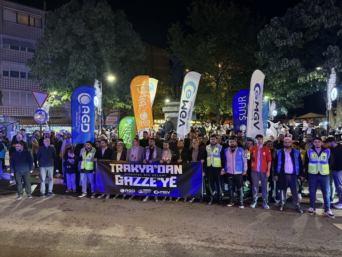 Kırklareli'nde, İsrail'in ateşkesi bozarak Gazze Şeridi'ne yönelik saldırılarını sürdürmesi...