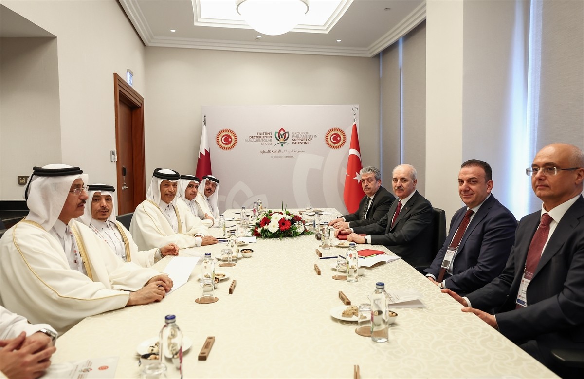 TBMM Başkanı Numan Kurtulmuş, Filistin’i Destekleyen Parlamentolar Grubu Toplantısı kapsamında...